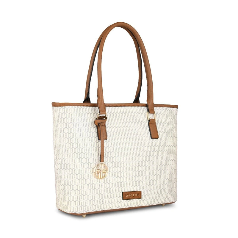 Lavie Luxe Mono Sherry Pro Satchel — Off White