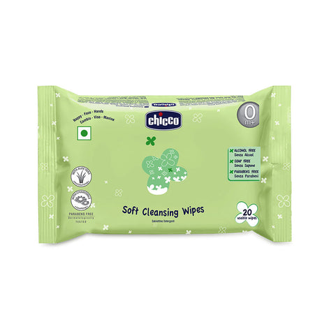 Chicco Baby Moments Soft Cleansing Wipes For Nappy Face & Hands