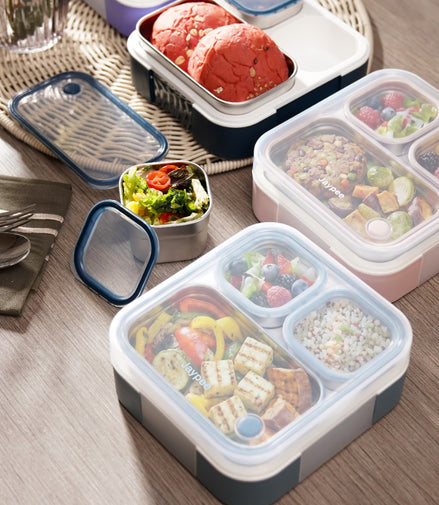 Jaypee Boxi 2 Removable Containers PU Insulated Airtight Lunch Box (450ml + 370ml)