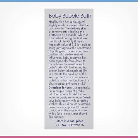 Sebamed Bubble Bath – Gentle, Tear-Free Bath for Babies