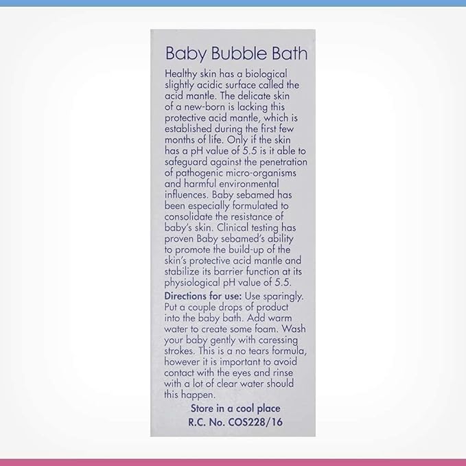 Sebamed Bubble Bath – Gentle, Tear-Free Bath for Babies