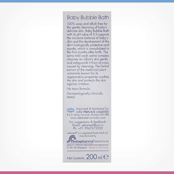 Sebamed Bubble Bath – Gentle, Tear-Free Bath for Babies