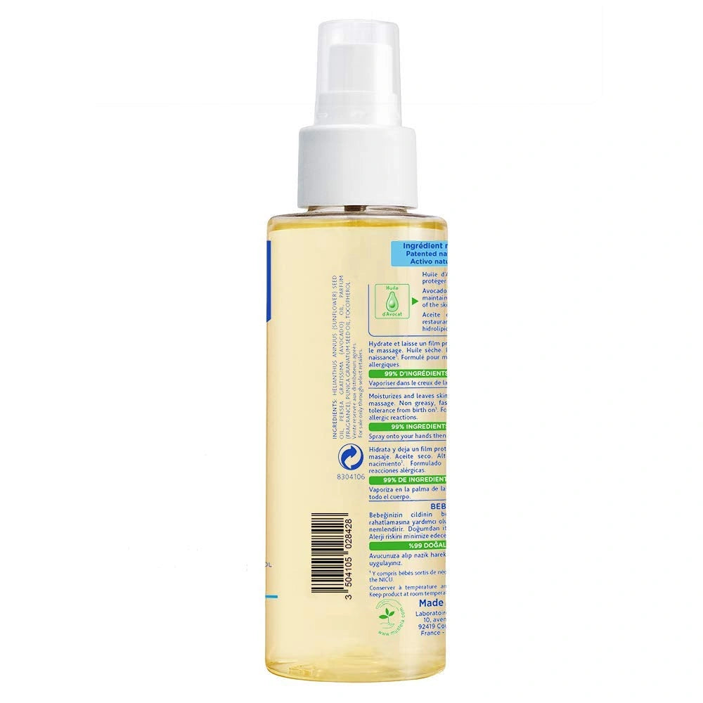 Mustela Baby Oil 100ml - Gentle Nourishing Massage Oil
