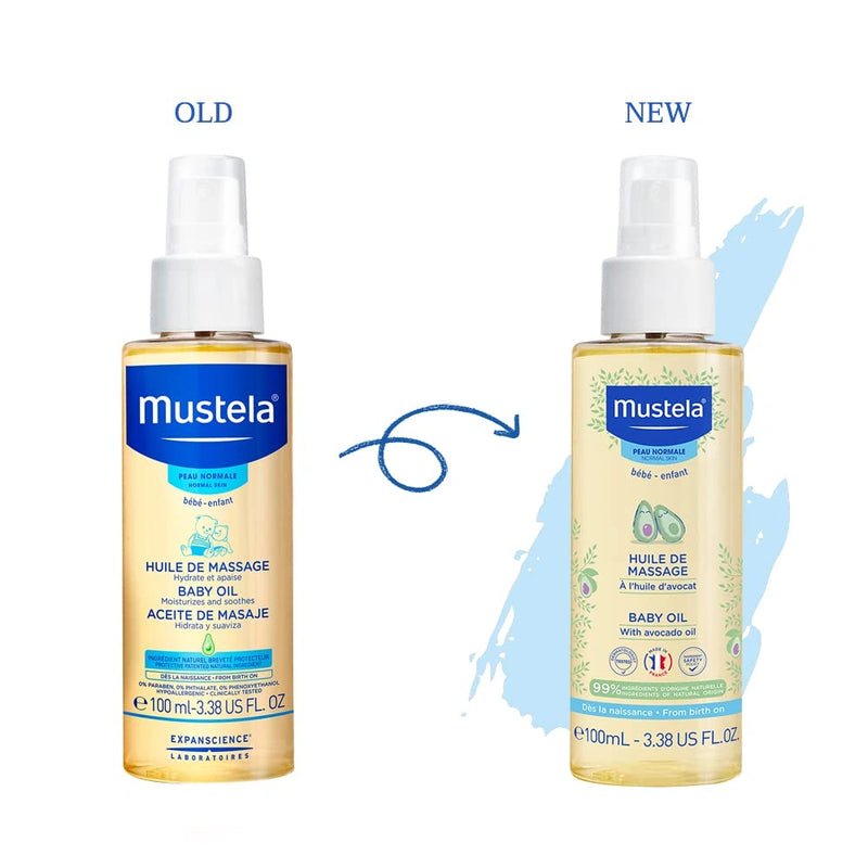Mustela Baby Oil 100ml - Gentle Nourishing Massage Oil