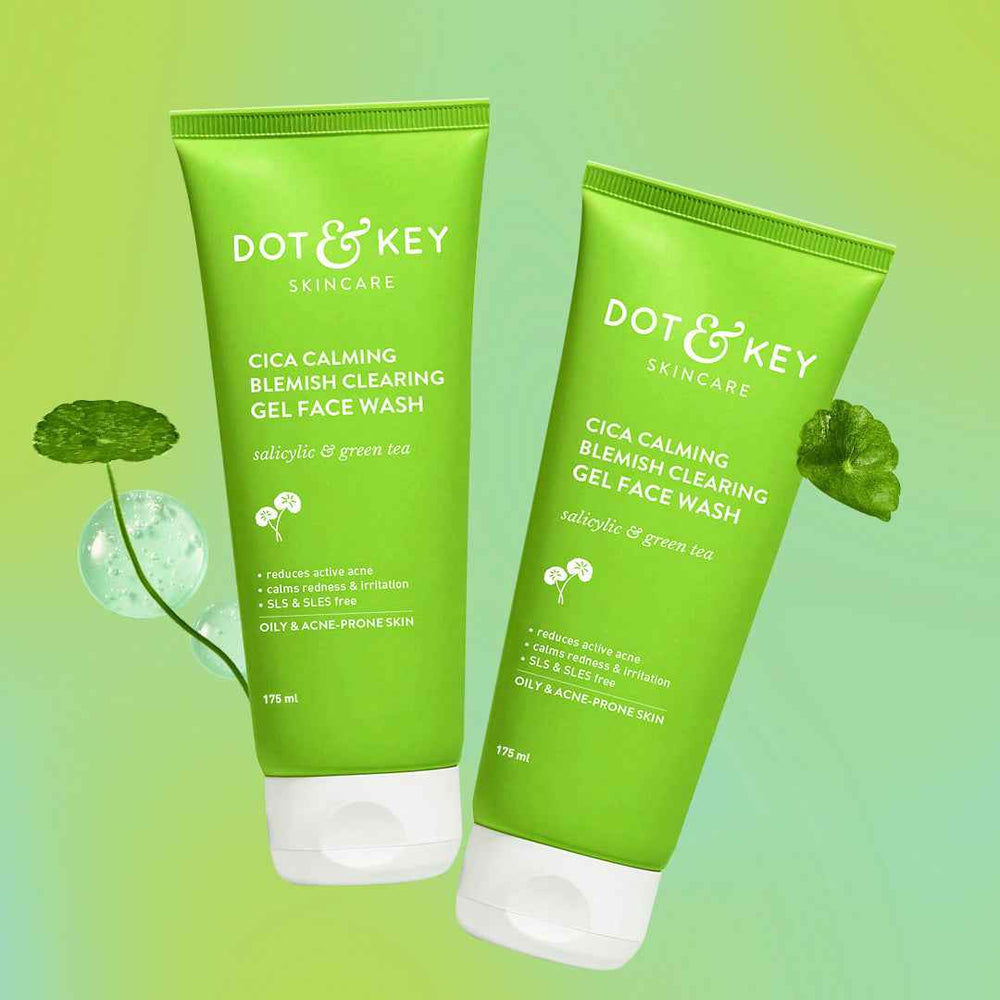 Dot & Key Cica + Salicylic Gel Face Wash, Pack of 2