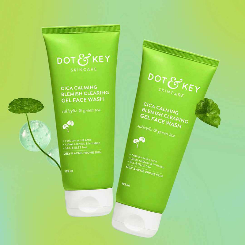 Dot & Key Cica + Salicylic Gel Face Wash, Pack of 2