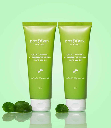 Dot & Key Cica + Salicylic Gel Face Wash 100g - Pack of 2