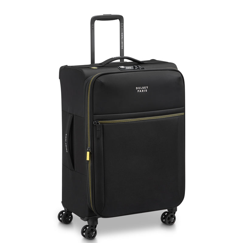 Delsey Paris Brochant 3.0 Softside Expandable Checked Luggage Deep Black