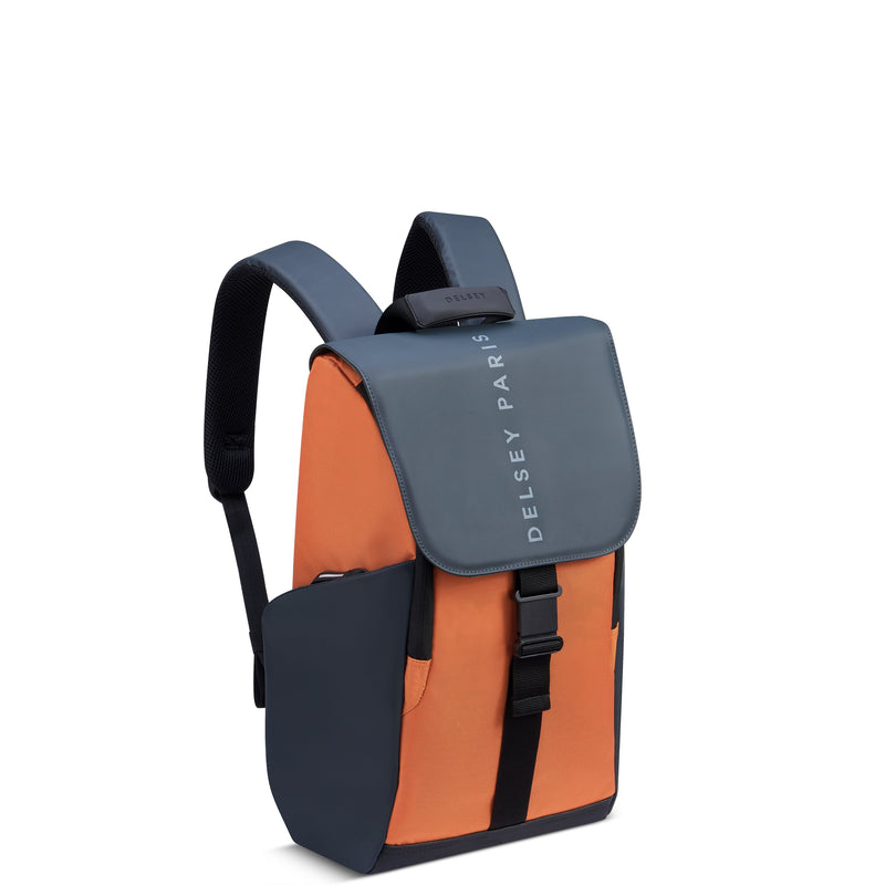 Delsey Paris Securflap Laptop Backpack Orange