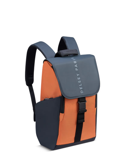 Delsey Paris Securflap Laptop Backpack Orange