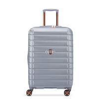 Delsey Paris Shadow 5.0 Hardside Striped Checked Luggage Platinum