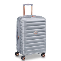 Delsey Paris Shadow 5.0 Hardside Striped Checked Luggage Platinum