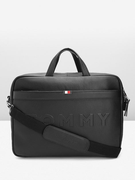 Tommy Hilfiger Black Galveston Laptop Bag