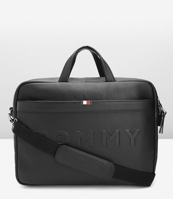 Tommy Hilfiger Black Galveston Laptop Bag