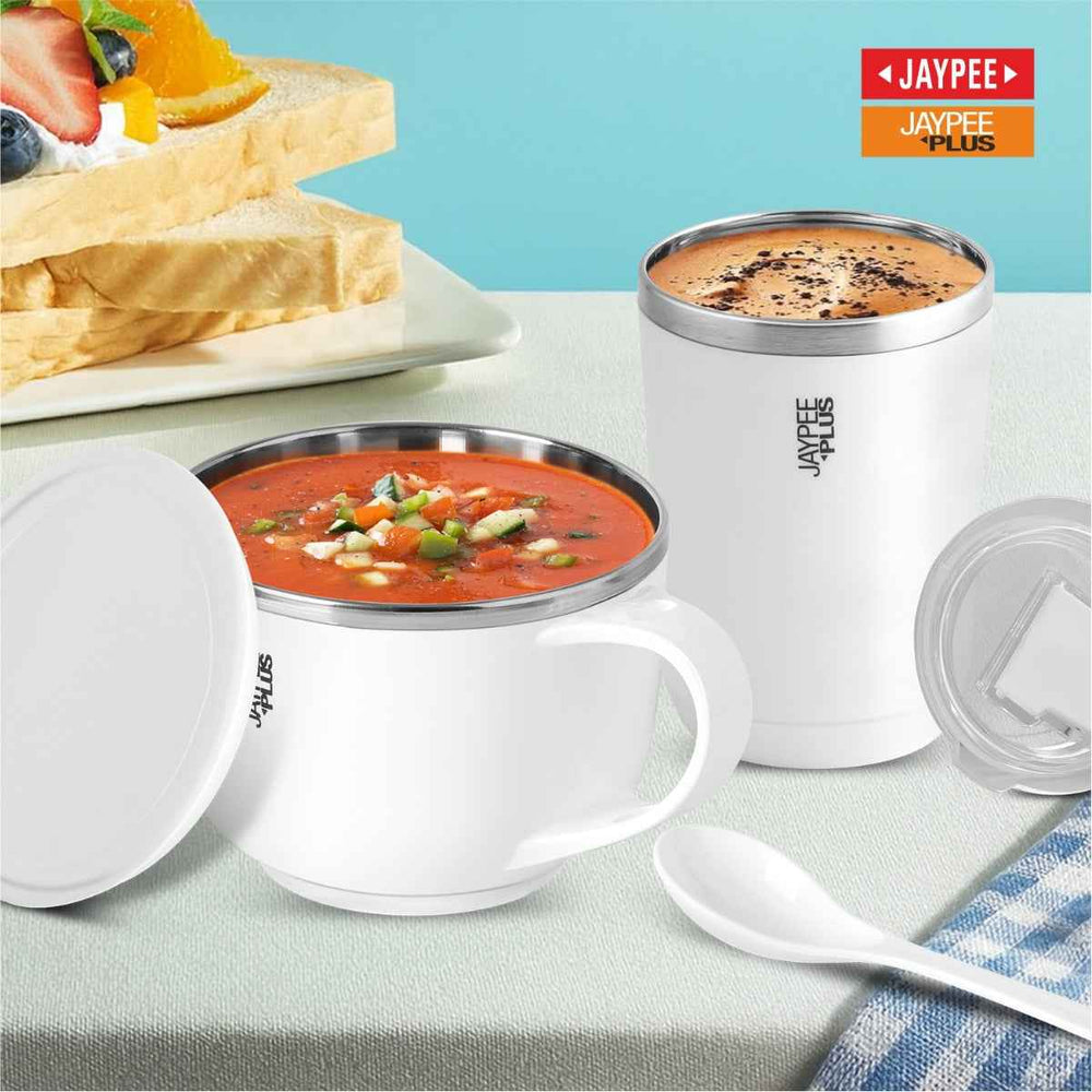 Jaypee Plus Sip & Savour Combo Set 1000ml (Soup Bowl + Handy Sipper Mug)
