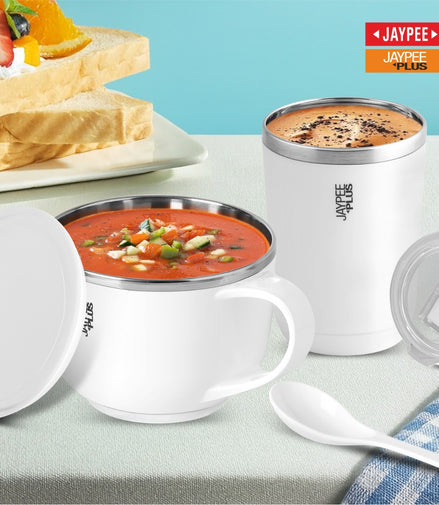 Jaypee Plus Sip & Savour Combo Set 1000ml (Soup Bowl + Handy Sipper Mug)