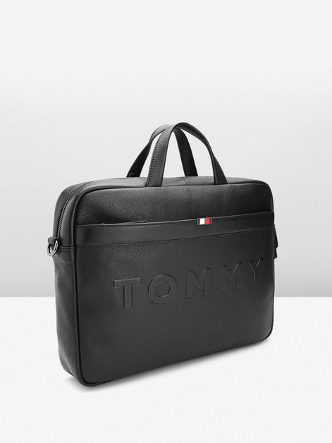 Tommy Hilfiger Black Galveston Laptop Bag