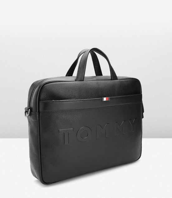 Tommy Hilfiger Black Galveston Laptop Bag