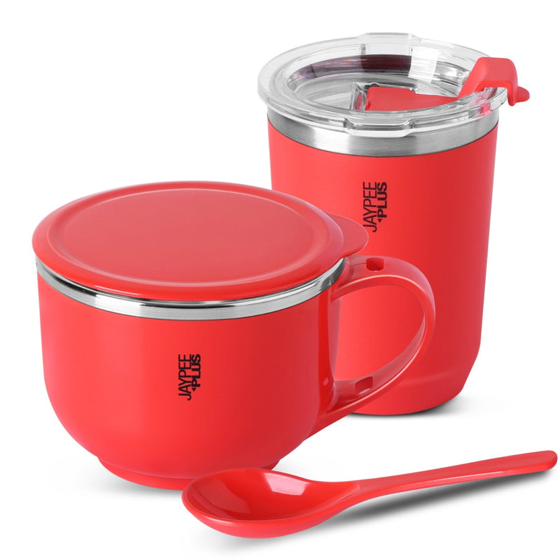 Jaypee Plus Sip & Savour Combo Set 1000ml (Soup Bowl + Handy Sipper Mug)