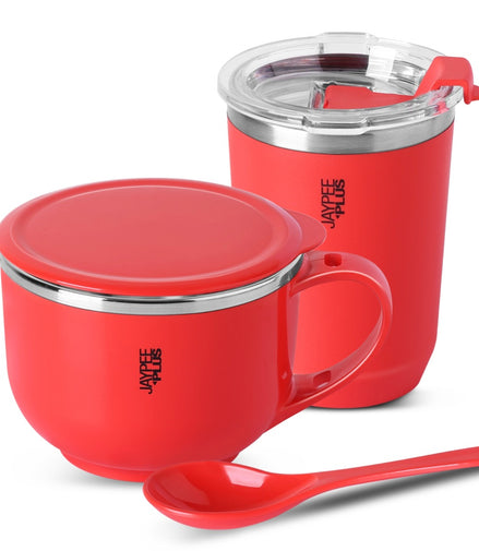 Jaypee Plus Sip & Savour Combo Set 1000ml (Soup Bowl + Handy Sipper Mug)
