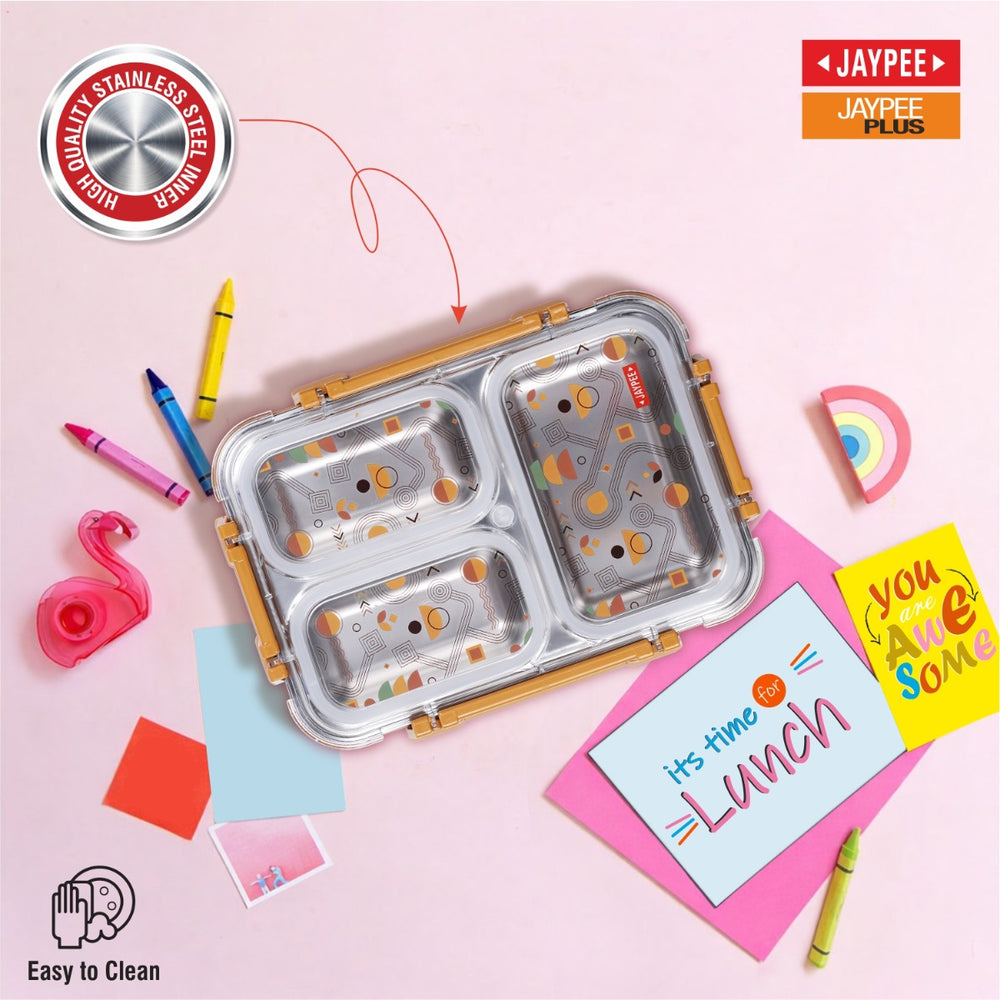 Jaypee Exteel 3-Compartment Inner SS Lunch Box