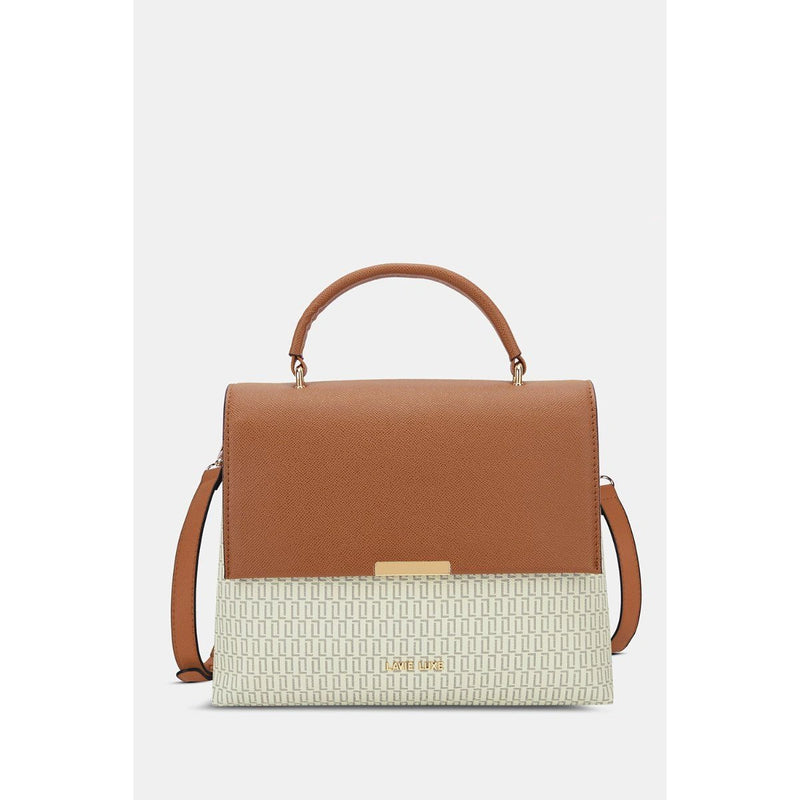 Lavie Luxe Mono Marsh Handbag — Off White
