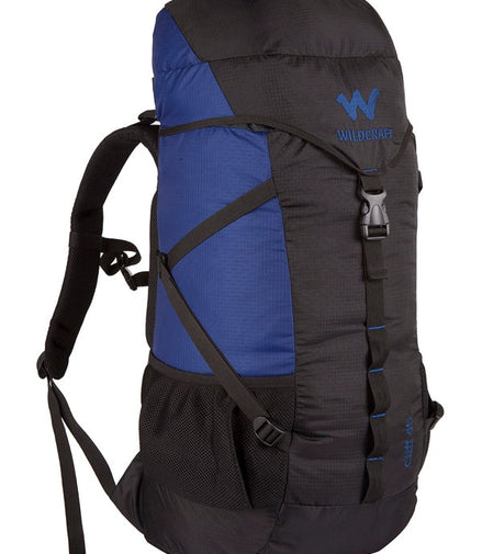 Wildcraft Cliff 45 L rucksack in Blue - side view
