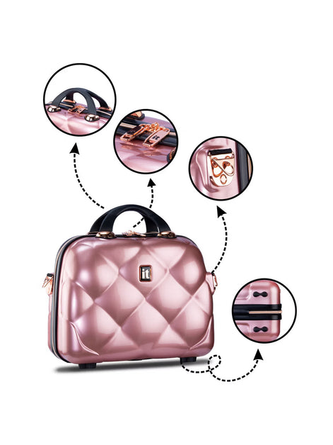 IT Luggage St. Tropez Rose Gold Vanity Case