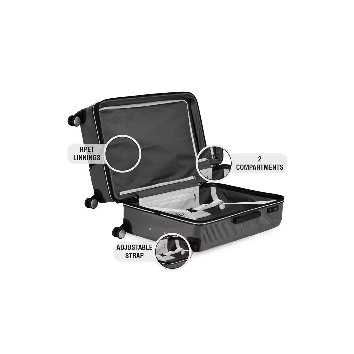 Calvin Klein Fly Control Charcoal Trolley Bag