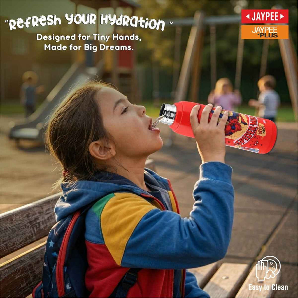 Jaypee Isofit 900 PU Insulated SS Water Bottle for Kids 690ml Red