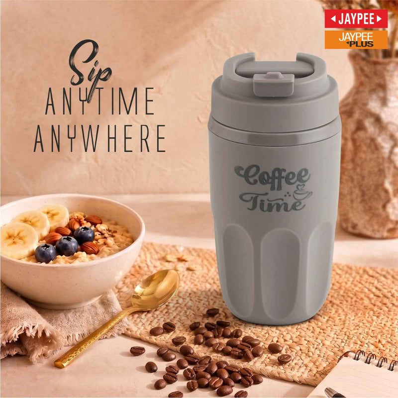 Jaypee Kinetic PU Insulated Hot & Cold SS Coffee Mug (Brown)