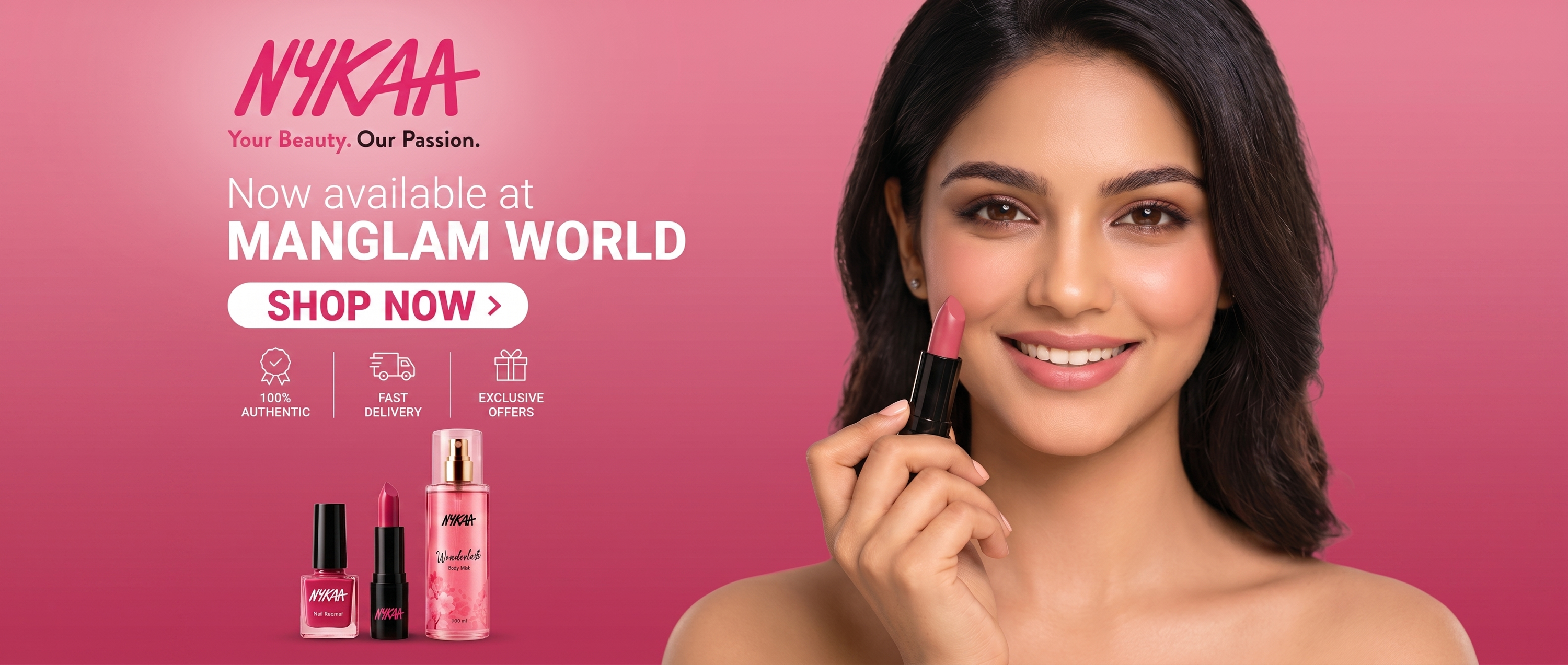 Nykaa beauty now available at Manglam World — Shop Now