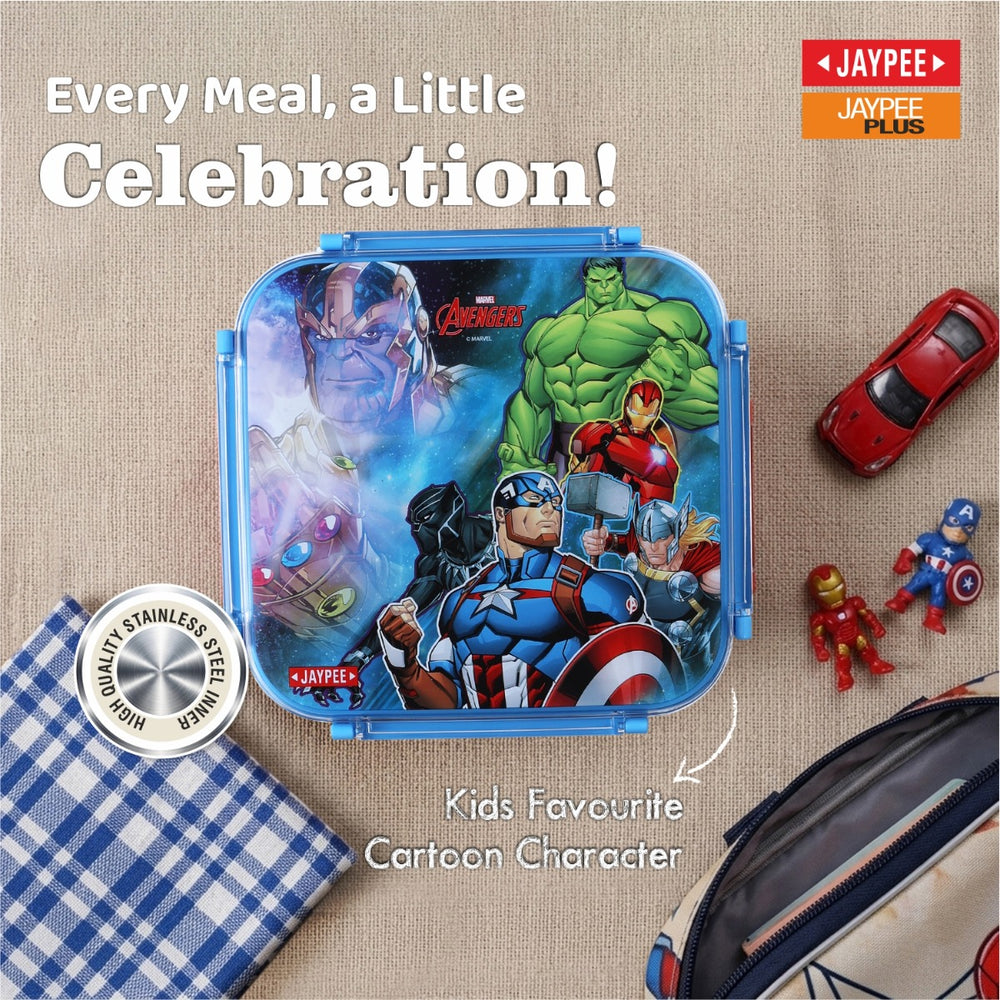 Jaypee Quadra PU Insulated Inner SS 3-Compartment Lunch Box 710ml