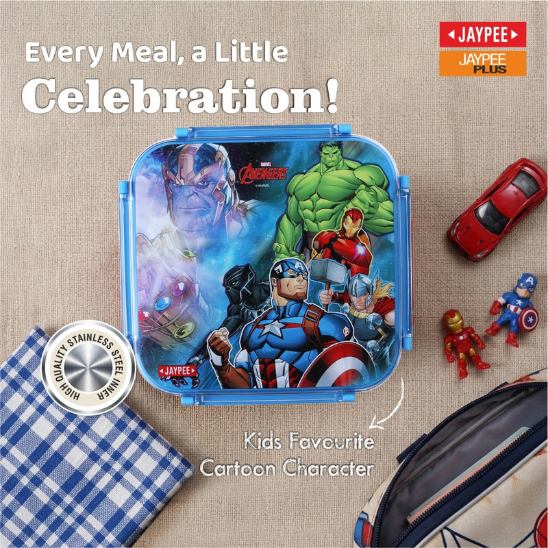 Jaypee Quadra PU Insulated Inner SS 3-Compartment Lunch Box 710ml