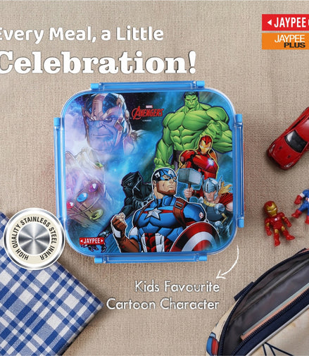 Jaypee Quadra PU Insulated Inner SS 3-Compartment Lunch Box 710ml