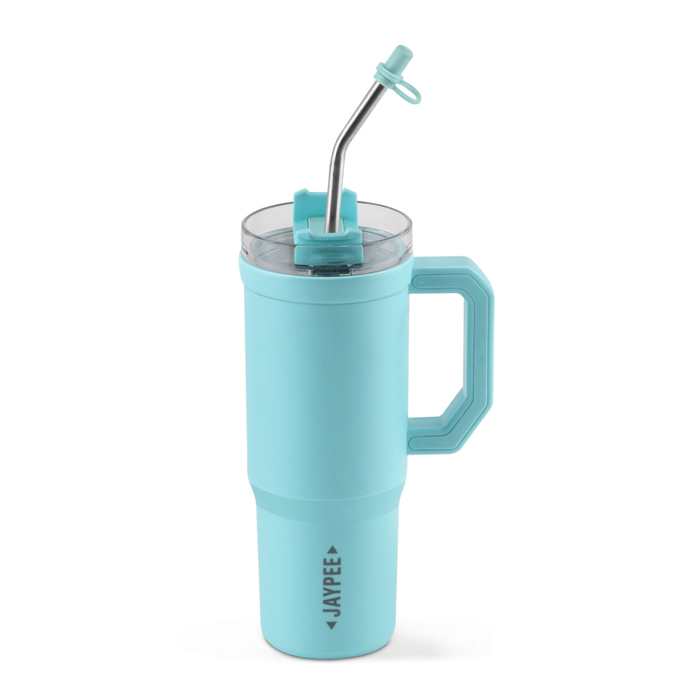 Jaypee Quencher PU Insulated SS Tumbler with Straw 650ml Sky Blue