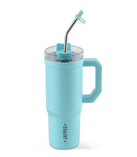 Jaypee Quencher PU Insulated SS Tumbler with Straw 650ml Sky Blue