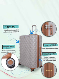 IT Luggage Indulging Hard Trolley — Grey (Set of 4)