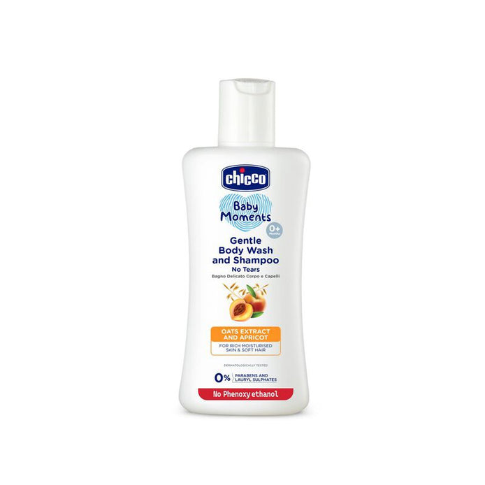 Chicco Baby Moments Gentle Body Wash & Shampoo with Apricot & Oats