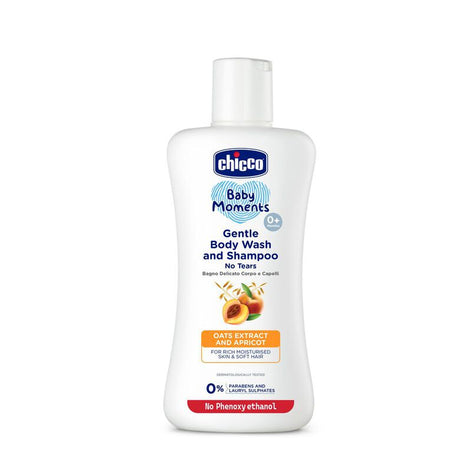 Chicco Baby Moments Gentle Body Wash & Shampoo with Apricot & Oats