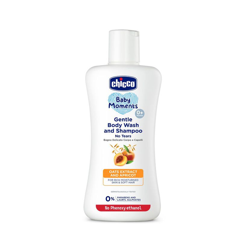 Chicco Baby Moments Gentle Body Wash & Shampoo with Apricot & Oats