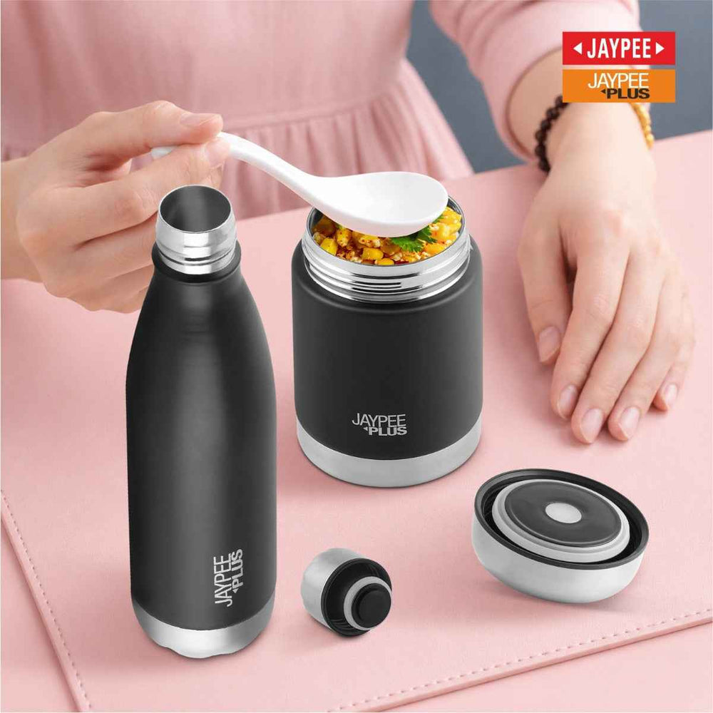 Jaypee Plus Smart Combo Vacuum Insulated Bottle 500ml + Food Jar 400ml