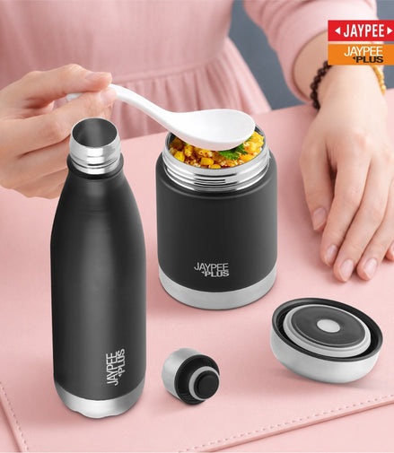 Jaypee Plus Smart Combo Vacuum Insulated Bottle 500ml + Food Jar 400ml