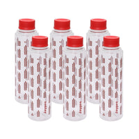 Jaypee Splash Set of 6 Leak-Proof Floral Printed Fridge Water Bottles 1000ml Red