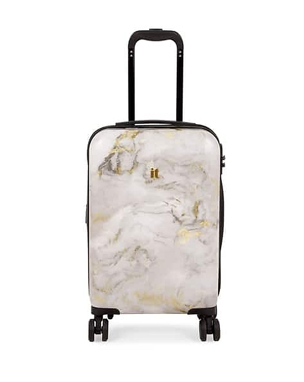 IT Luggage Sheen marble effect hard trolley bag in Grey — Small