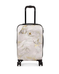 IT Luggage Sheen marble effect hard trolley bag in Grey — Small