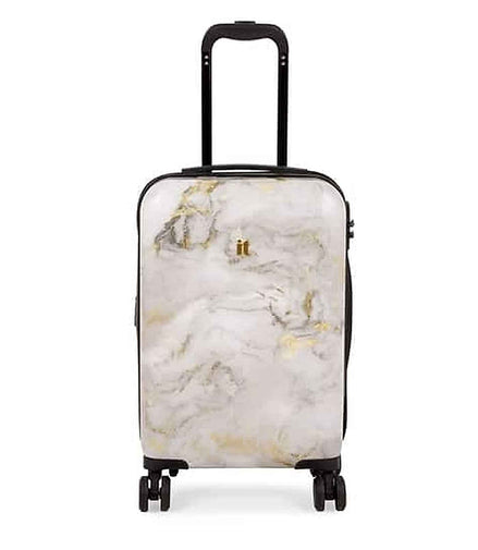 IT Luggage Sheen Marble Effect Hard Trolley Bag