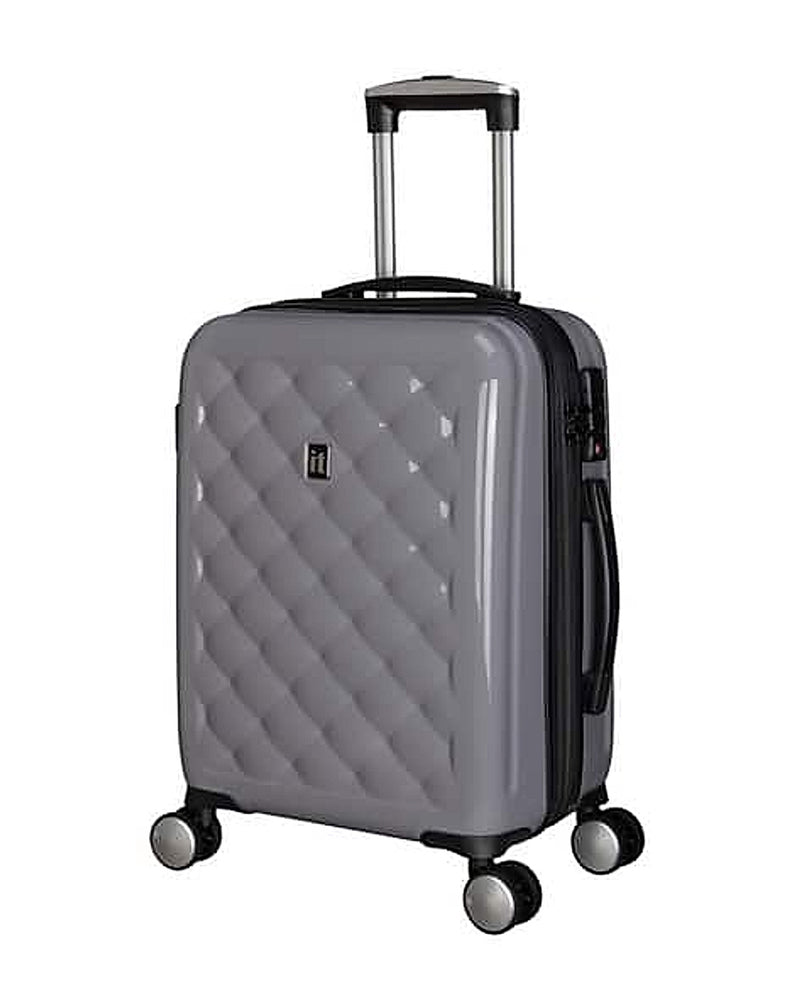 IT Luggage hard trolley bag with adjustable handle in Grey