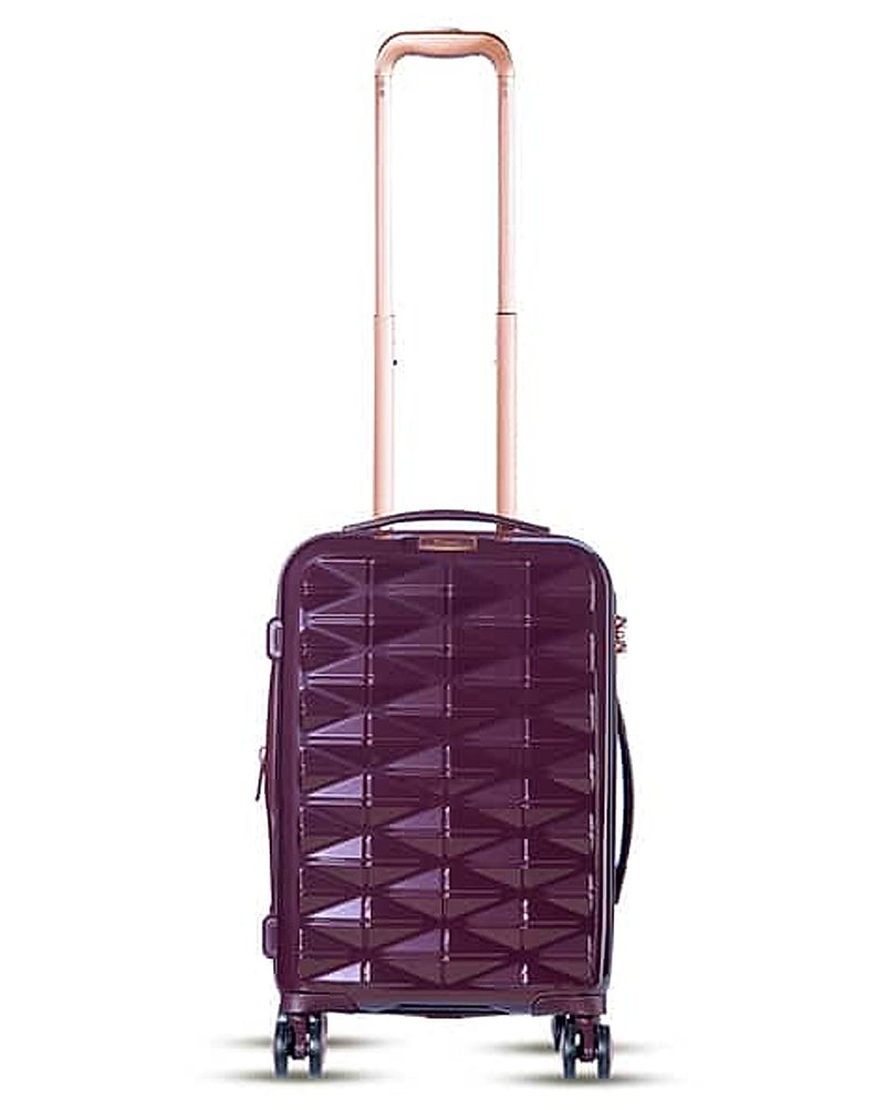 IT Luggage Certify hard trolley bag with TSA lock in Burgundy, small size