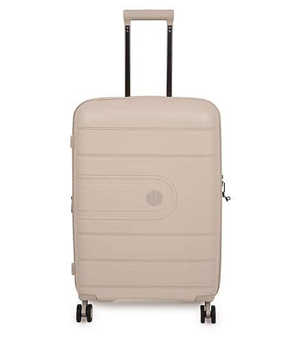 IT Luggage Eco Tough hard trolley bag with TSA lock in Beige